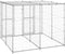 vidaXL - Hondenkennel - met - dak - 4,84 - m² - gegalvaniseerd - staal