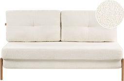 EDLAND - Slaapbank - Wit - Bouclé