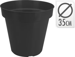 Bloempot rond microfi grijs 35 cm