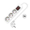 TM Electron 3-voudige Stekkerdoos - Schakelaar - 3680 W - Wit (3 m)