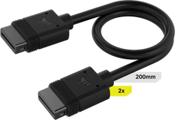 Corsair CL-9011120-WW - iCUE LINK Kabel - 2x 200mm Male/Male - Zwart