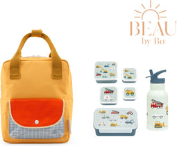 Sticky lemon rugzak + A little lovely company back to school set Voertuigen