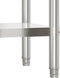 vidaXL - Keukenwerktafel - met - spatscherm - 82,5x55x93 - cm - roestvrij - staal