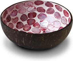 Noya - Coconut Bowl - Kokosnoot - Schaal Kom - Roze Paars Mother of Sea Pearl