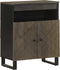 vidaXL - Dressoir - 60x33x75 - cm - massief - mangohout - zwart
