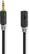 Nedis Stereo-Audiokabel - 3,5 mm Male naar 3,5 mm Female - Verguld - 10 m - Antraciet