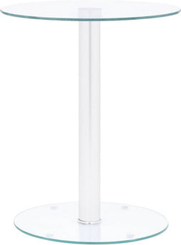 vidaXL - Salontafel - 40 - cm - gehard - glas - transparant