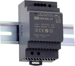 Mean Well DDR-60G-15 DIN-rail DC/DC-converter 15 V/DC 4 A 60 W Aantal uitgangen: 1 x Inhoud: 1 stuk(s)