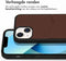 Accezz iPhone 13 - Back Cover - Premium Leather Card Slot - Bruin