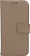 Mobiparts iPhone 15 - 2 in 1 Wallet Case - Echt leer met uitneembare backcover - Taupe