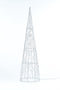 Anna's Collection LED kegel kerstboom lamp - zilver - 30 leds - 60 - metaal - timer