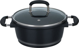 alpina Kookpan - Ø20cm - 2,2 L - Alle Warmtebronnen - Met Deksel - Zwart