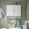 SoBuy BZR84-W - Badkamerkast - 2 Planken & Deuren - Wit