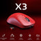 ATTACK SHARK X3 - Draadloze Gaming Muis - PAW3395 26000DPI 49G - Rood