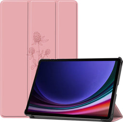 imoshion Tablet Hoes - Geschikt voor Samsung Galaxy Tab S9 11.0 inch - Design Trifold Bookcase - Floral Pink
