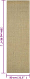 vidaXL - Vloerkleed - 80x250 - cm - natuurlijk - sisal - groen