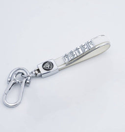 Sleutelhanger met naam gepersonaliseerd metalen schuivers - Kado Cadeau man / vrouw - White - New sleutelhangers volwassenen