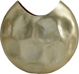 PTMD Lio Ovale Bloempot - 48 x 15 x 40 cm - Aluminium - Goud