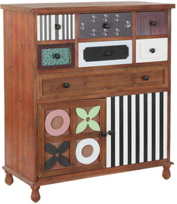 Ladenkast DKD Home Decor Bruin Multicolour Hout Hout MDF Modern 90 x 40 x 104 cm