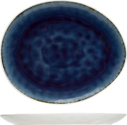 Cosy&Trendy Spirit Blue Bord - Ovaal - 19.5 cm x 16.5 cm - Set-6