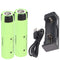 Panasonic NCR18650GA - Li-ion batterij met verhoogde positieve pool 3300mAh 3.6V - inclusief SC1 oplader (2 stuks)