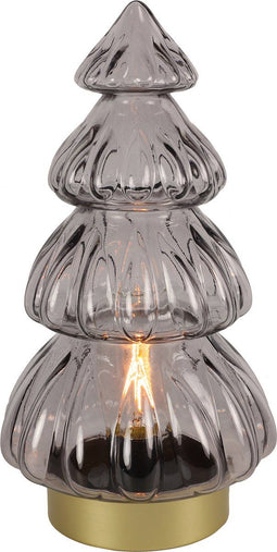 Non-branded Kerstverlichting Leah Led 28 X 15 Cm Glas Grijs