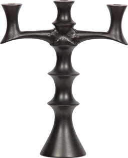 WOOOD Exclusive Finn Kaarsenstandaard - Metaal - Zwart - 40x34x12