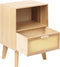 Beliani SENEY - Nachtkastje - Lichte houtkleur - Paulowniahout