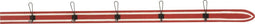 J-Line kapstok Ski 5 Haken - hout - rood/wit