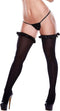 Baci Dreams Collection - Zwarte kousen met geplooide rand