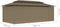 vidaXL - Prieel - met - gordijnen - 180 - g/m² - 600x298x270 - cm - taupe