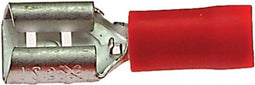 Kabelschoen connector half geïsoleerd vrouwelijk 6.3x0.8 - rood (100 stuks)