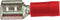 Kabelschoen connector half geïsoleerd vrouwelijk 6.3x0.8 - rood (100 stuks)