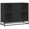 vidaXL - Dressoir - 92x35x76 - cm - bewerkt - hout - zwart