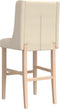 vidaXL - Barstoelen - 2 - st - massief - rubberhout - en - stof
