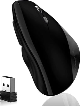Verticale Draadloze Muis - Ergonomisch Ontwerp, Aanpasbare 3 DPI Instellingen, Compatibel met Windows, Mac & Linux - Optimaal Comfort & Prestatie