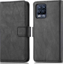 iMoshion Hoesje Geschikt voor Realme 8 Pro / Realme 8 Hoesje Met Pasjeshouder - iMoshion Luxe Bookcase - Zwart