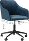 VENICE - Bureaustoel - Marineblauw - Fluweel