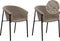 AMES - Eetkamerstoel set van 2 - Taupe - Bouclé
