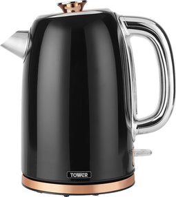 Tower Bottega Waterkoker - 1,7 Liter Inhoud - Zwart