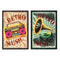 Schilderij Home ESPRIT Groen Oranje Loft 63 x 3 x 93 cm (2 Stuks)