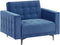 ABERDEEN - Fauteuil - Blauw - Fluweel