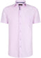 Cappuccino Italia Palermo - Heren Overhemd Korte Mouw - Katoen Polyester - Roze - Maat XXL