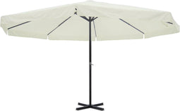 vidaXL - Parasol - Samos - 500 - cm - aluminium - wit