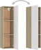 vidaXL - Tv-meubel - 30,5x30x110 - cm - bewerkt - hout - wit - en - sonoma - eikenkleur