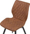 LISLE - Eetkamerstoel - Bruin - Polyester