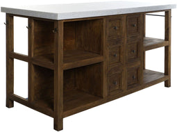 Home ESPRIT - Keukenmeubilair - Hout Marmer - Wit Bruin 168 x 76 x 92 cm