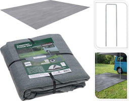 Camping Vloermat - 250 x 300 cm - Waterdoorlatend en Opvouwbaar - Grijs
