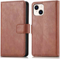 iMoshion Hoesje Geschikt voor iPhone 15 Hoesje Met Pasjeshouder - iMoshion Luxe Bookcase - Bruin