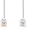Nedis TCGP90100WT20 - Telefoonkabel - RJ10 male/male - 200 cm - Wit